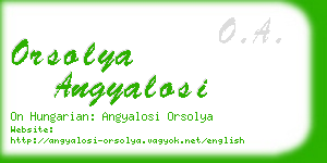 orsolya angyalosi business card